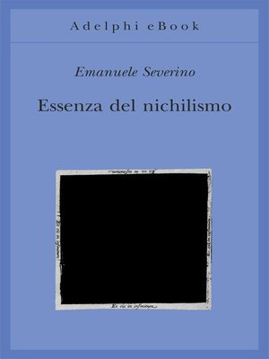 cover image of Essenza del nichilismo